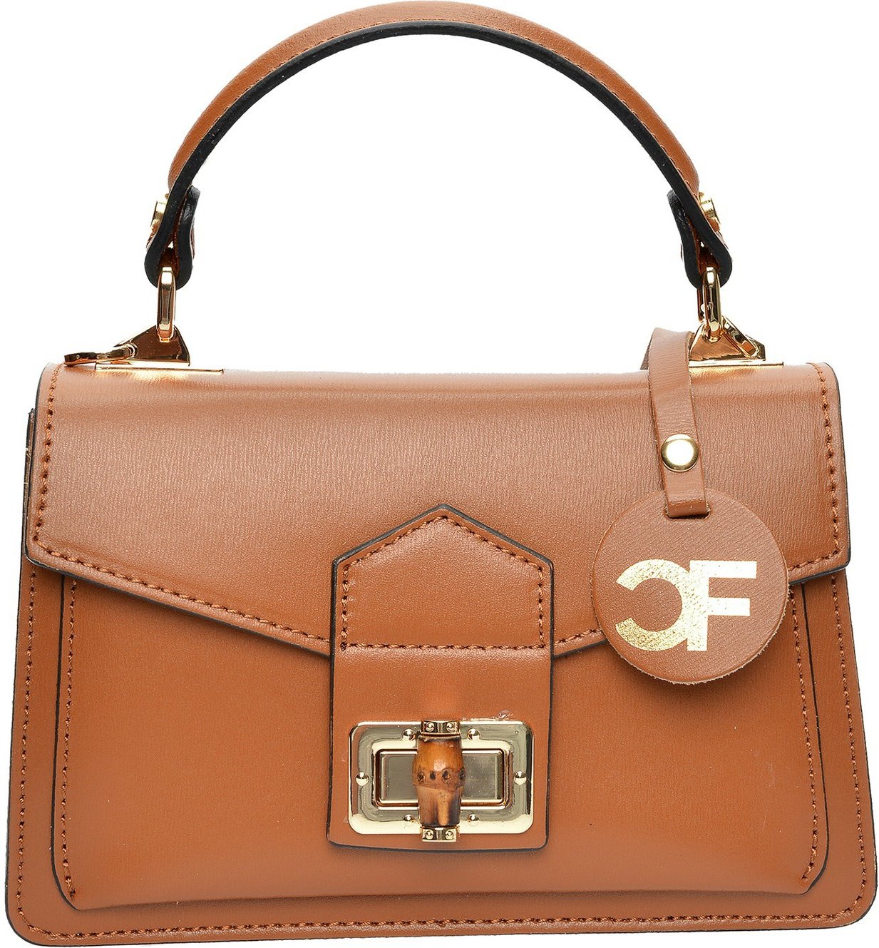 Carla Ferreri Braune Lederhandtasche