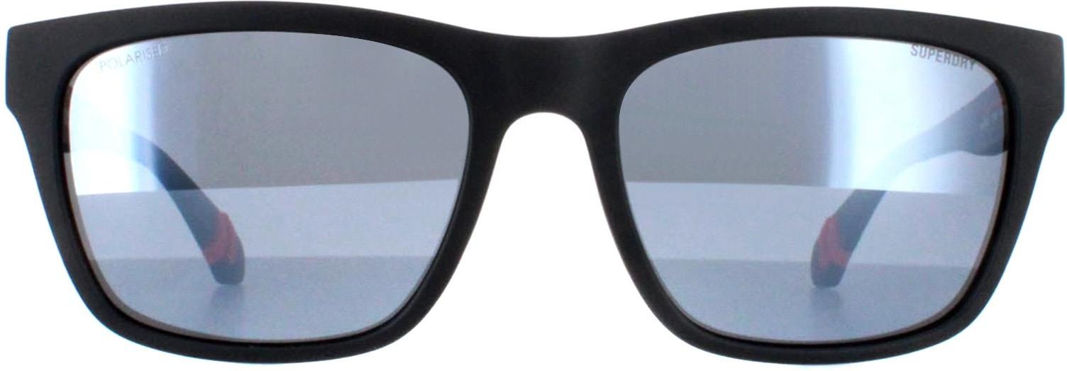 Superdry 5009 104P zwart zilver spiegel gepolariseerde zonnebril