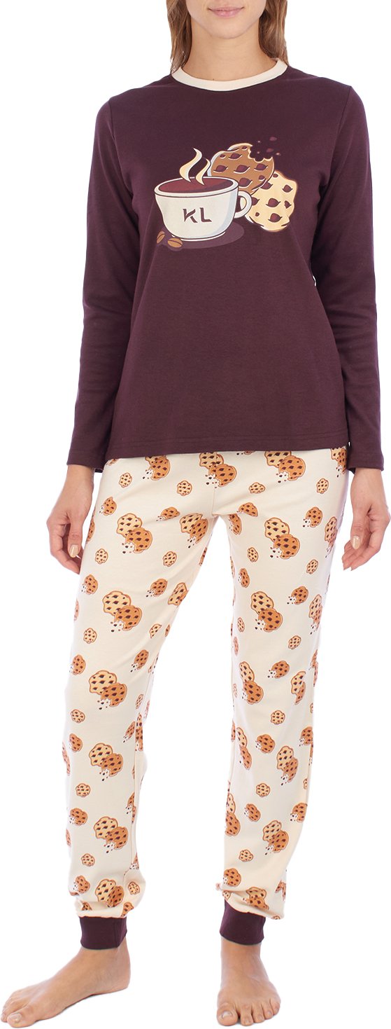 KLP1 Damen-Winterpyjama mit langen Ärmeln