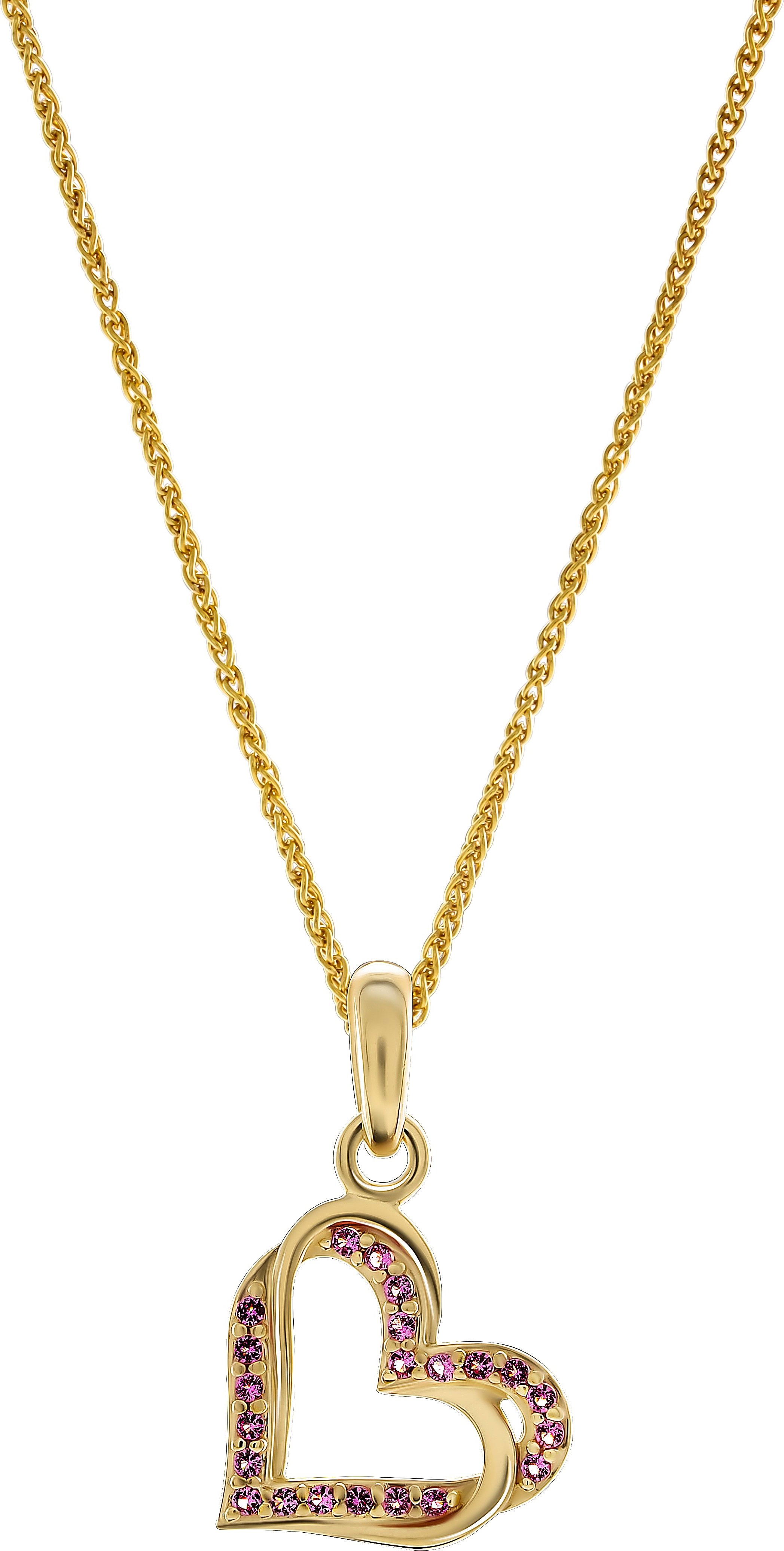 Orphelia 'Cecilia' Damen-Anhänger aus 925er Sterlingsilber mit Kette – Gold ZH-7584/R