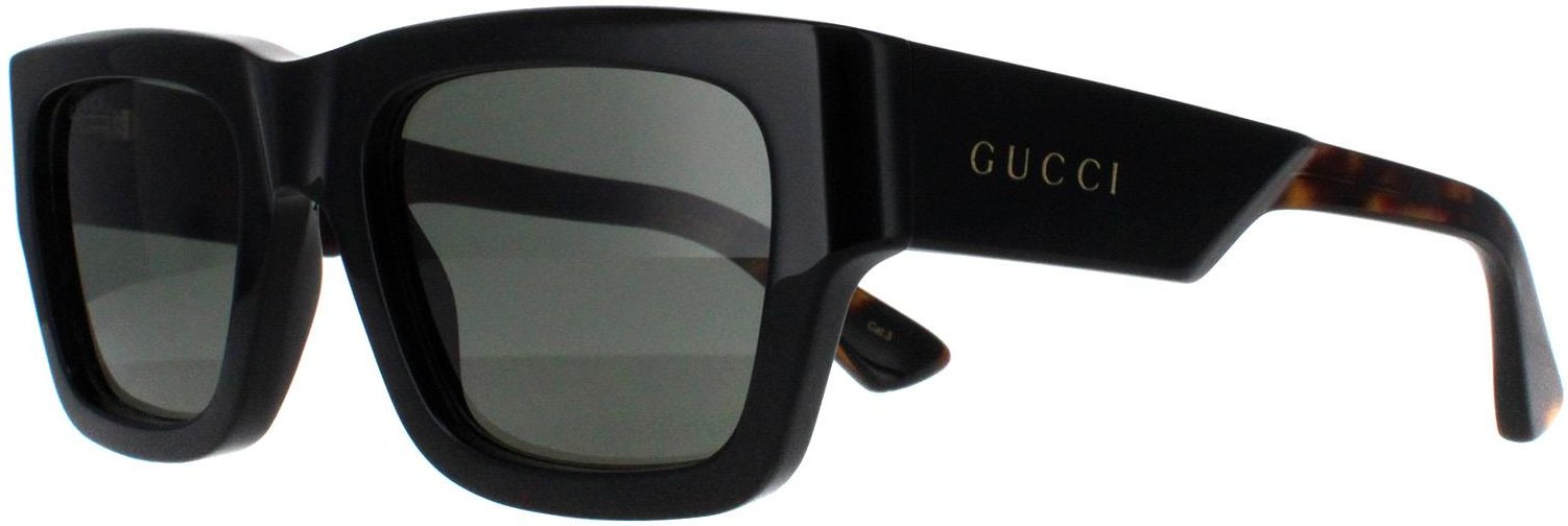Gucci Square Herren Schwarz mit Havanna Grau GG1668S