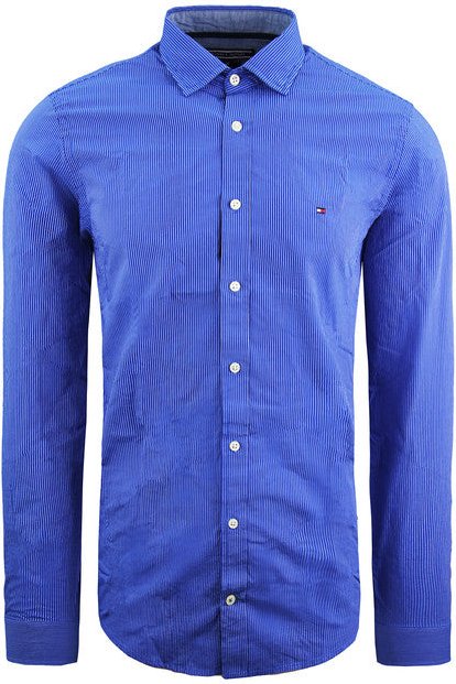 Tommy Hilfiger Darren Slim Fit Gestreiftes Hemd Blau Herren