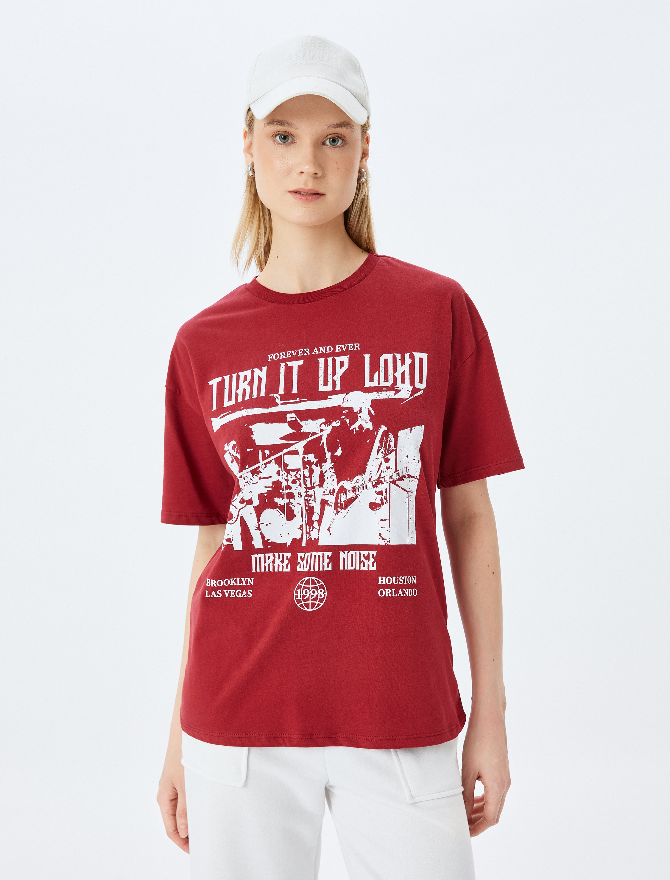 Koton T-shirt Rundhalsausschnitt Kurzärmelig T-shirt