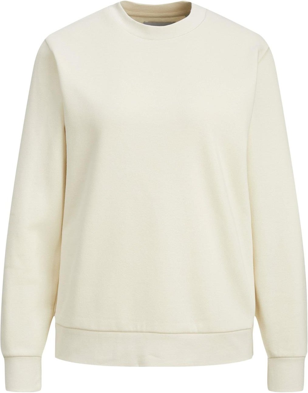 Basic Sweat mit Rundhalsausschnitt - Hellbeige
