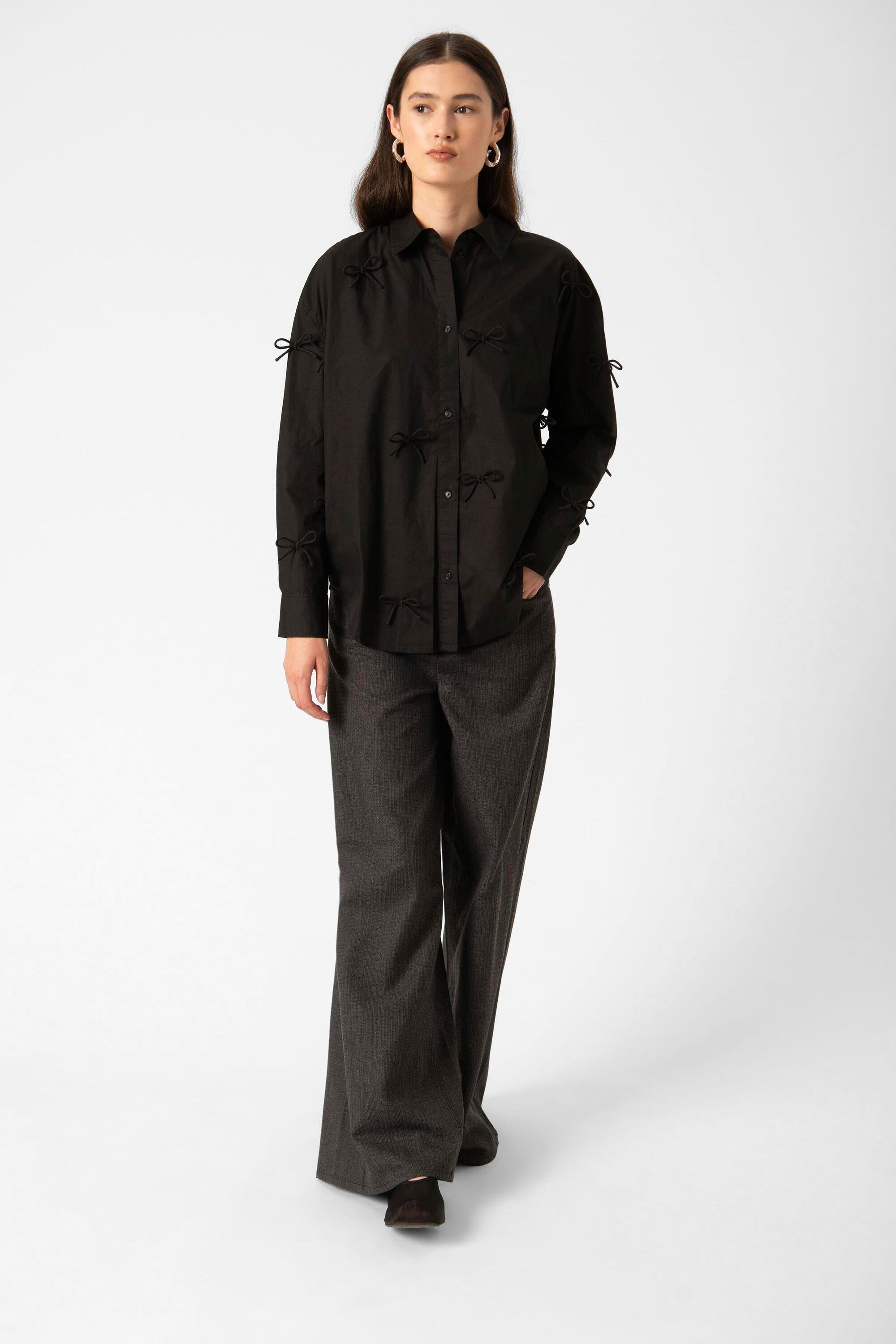 Langarm - Hemd SLJoa Lockere Passform black