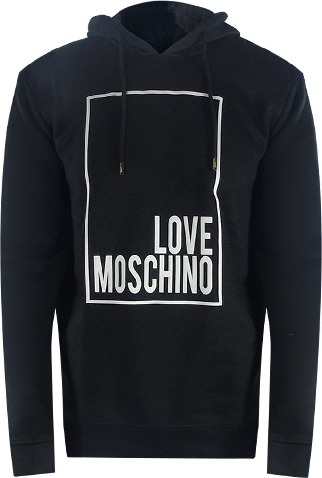 Moschino Box Logo Hoodie In Schwarz
