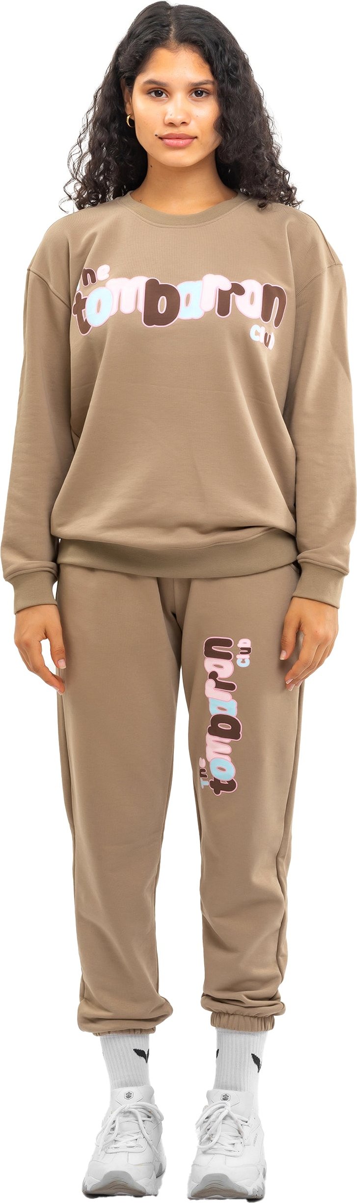 Tom Barron Damen-Trainingsanzug-Set mit Ballon-Buchstaben-Print