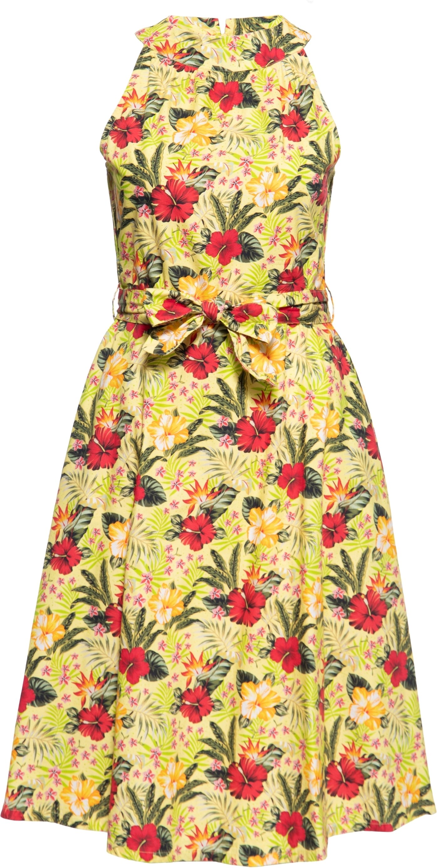 Queen Kerosin Damen Swing Kleid gelb