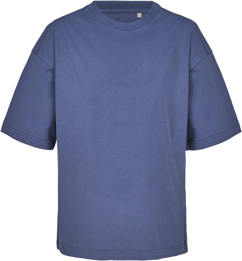 SOLS - T-Shirt für Damen, Baumwolle aus biologischem Anbau, Boxy Übergröße (Denim)