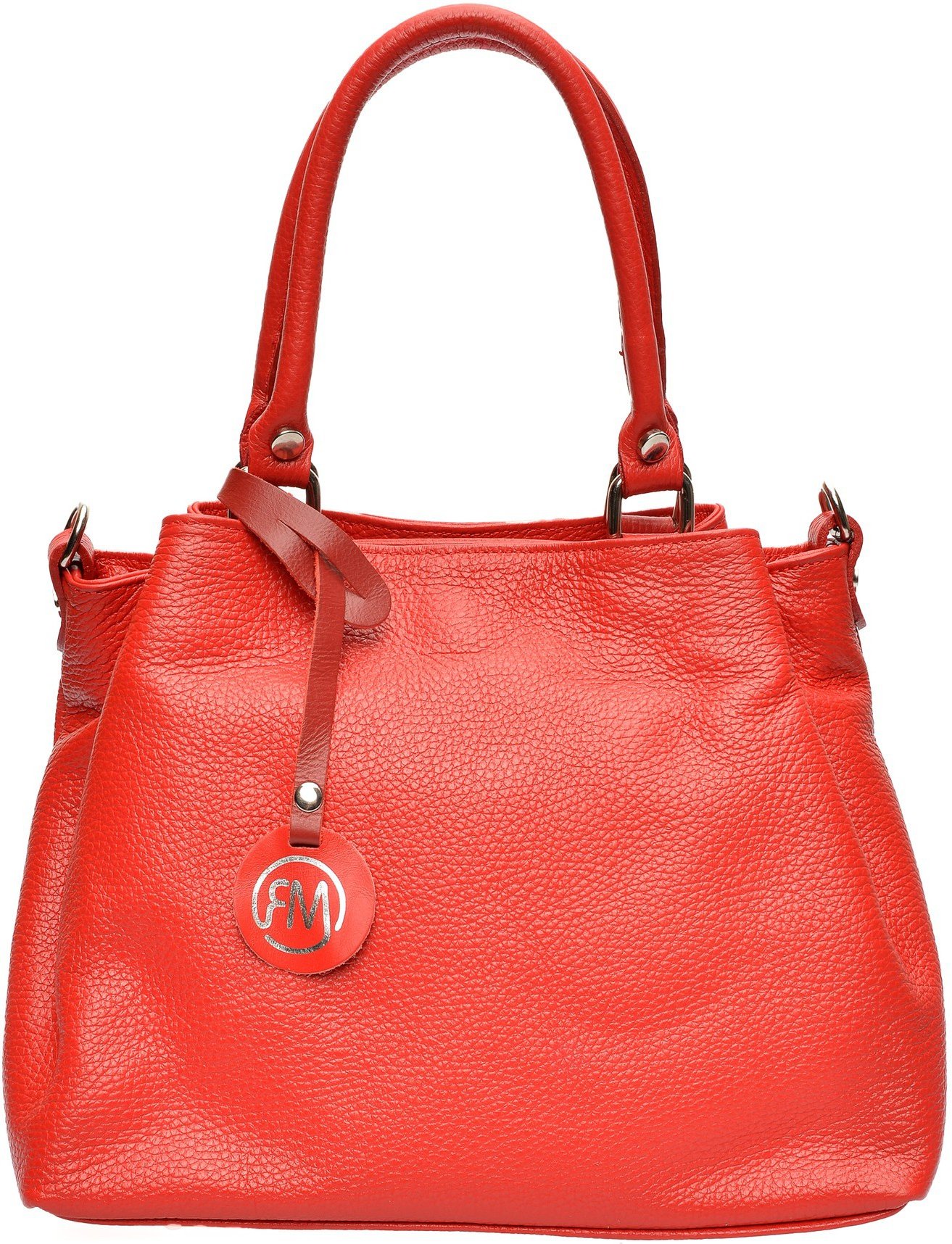 Roberta M Rote Lederhandtasche