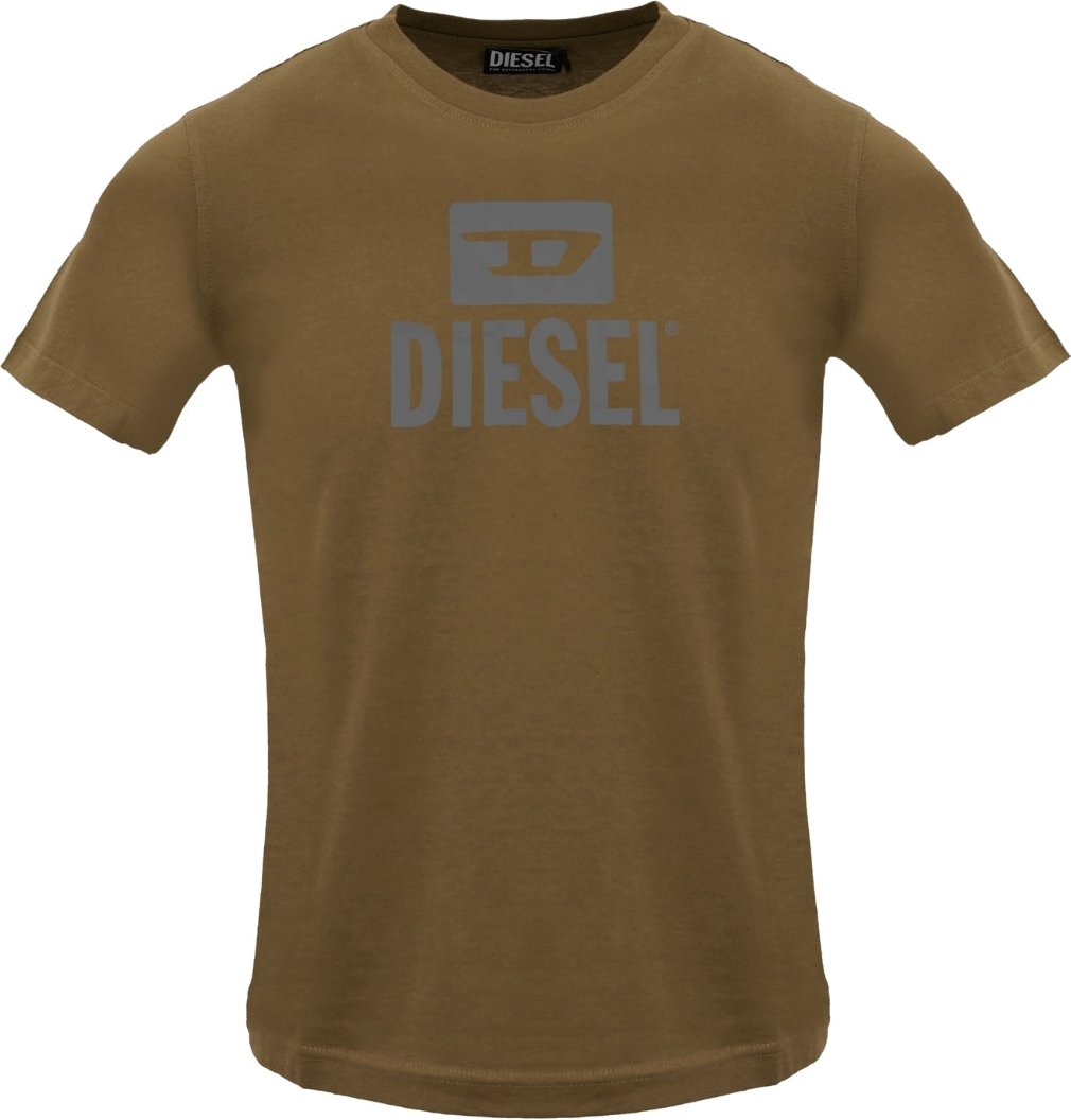 Diesel - T-shirt Mit Einfarbigem Logo Und Kaffeelikör