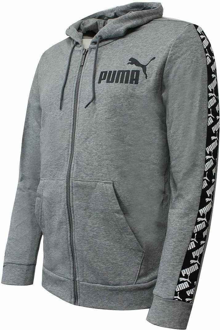 Puma Langarm Zip Up Grey Herren Daped Mantel 584097 03