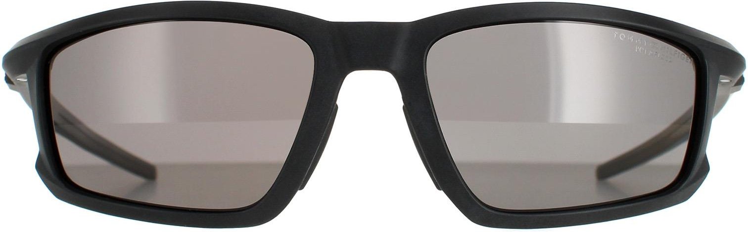Tommy Hilfiger Rectangle Mens Matte Black Grey Polarised TH 1914/S