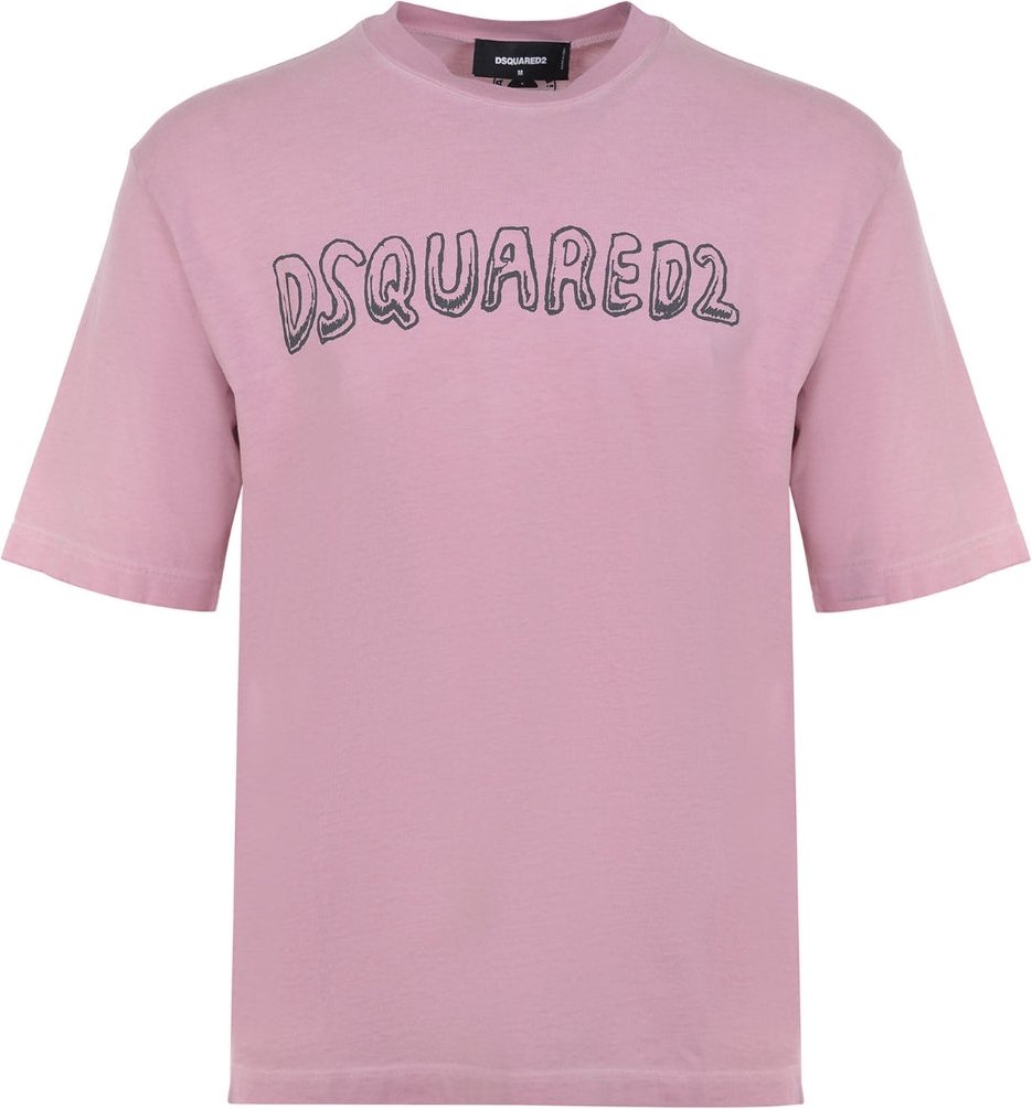 Dsquared2 Best Fade Loose Fit Cartoon Logo T-shirt Dusty Antic Rose