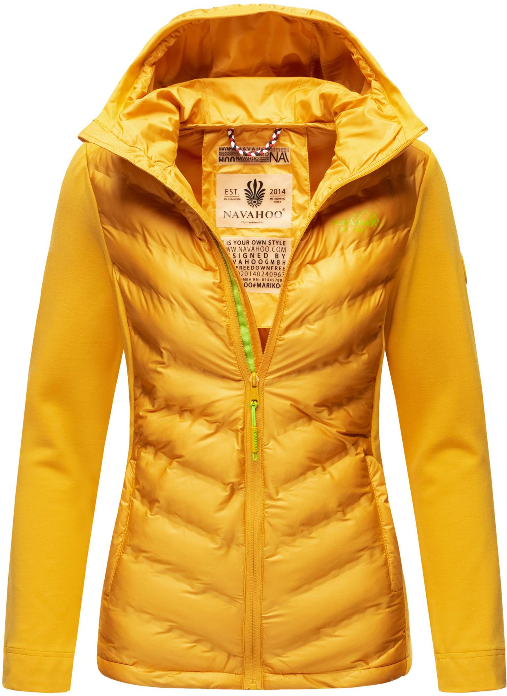 Navahoo Damen Steppjacke Nimm mich mit – Figurbetont, Stylisch & Bequem mit Kapuze
