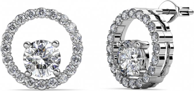 Desiree Ohrringe - Silber und Kristall