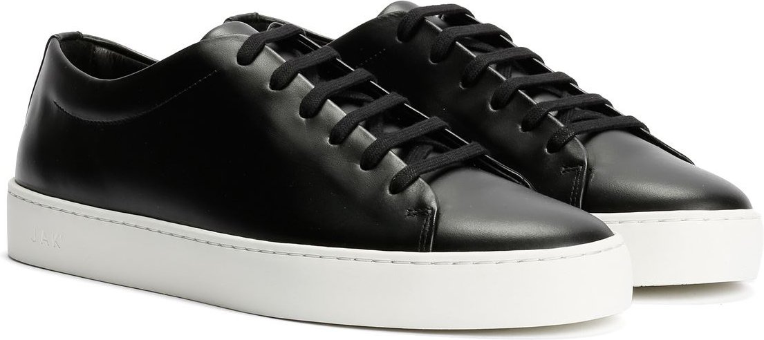 JAK Royal Herren Schwarz Leder Sneaker