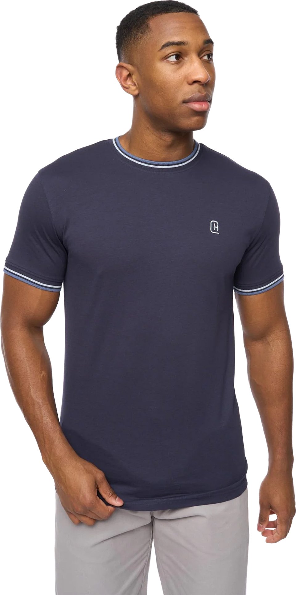 Crosshatch - "Shellworth" T-Shirt für Herren (Marineblau)