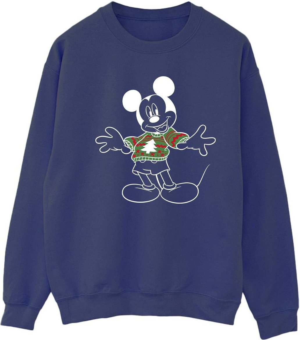 Disney - "Mickey Mouse Xmas Jumper" Sweatshirt für Damen (Marineblau)