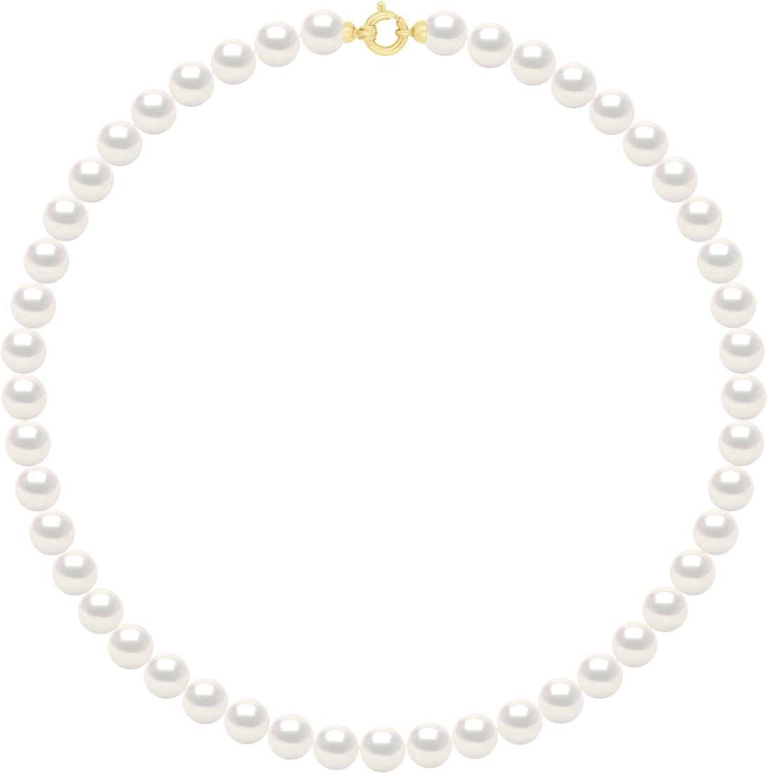 Halskettenreihe Prinzessin aus echten Süßwasser-Zuchtperlen rund 8-9 mm