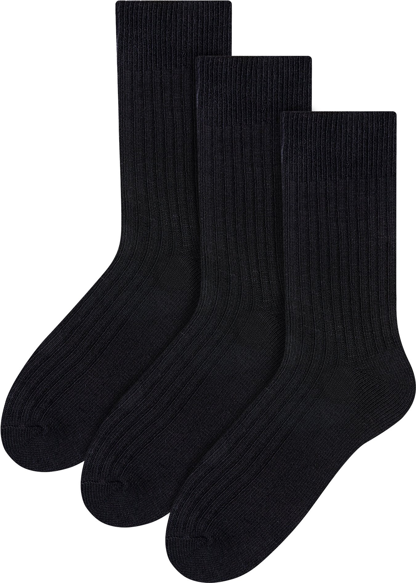 3 Paar Multipack Herren Alpaka Wolle Socken | Steven | Winter Thick Warm Boot Socken - Schwarz