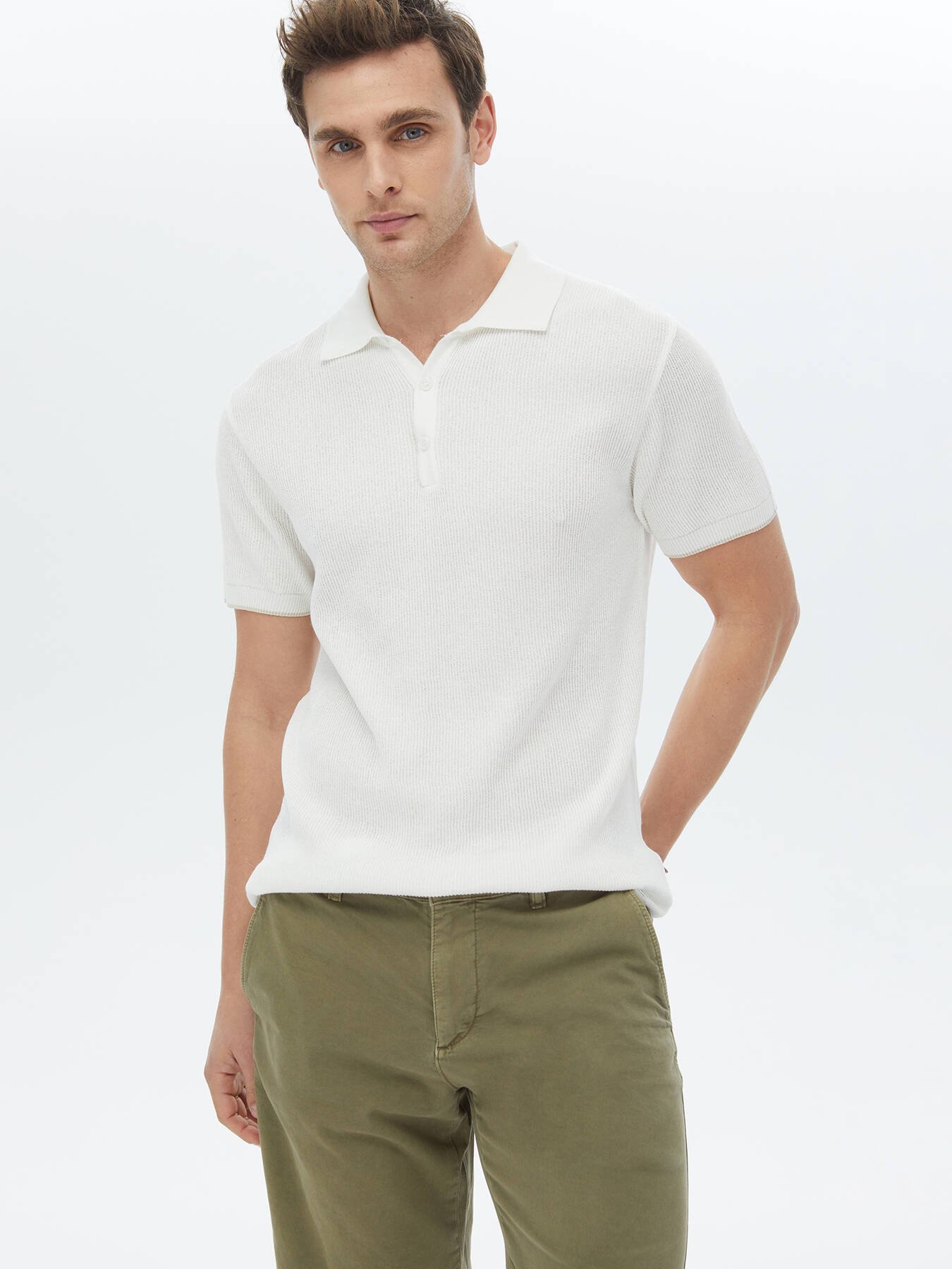 Jacquard-Strickpullover mit Rollkragen