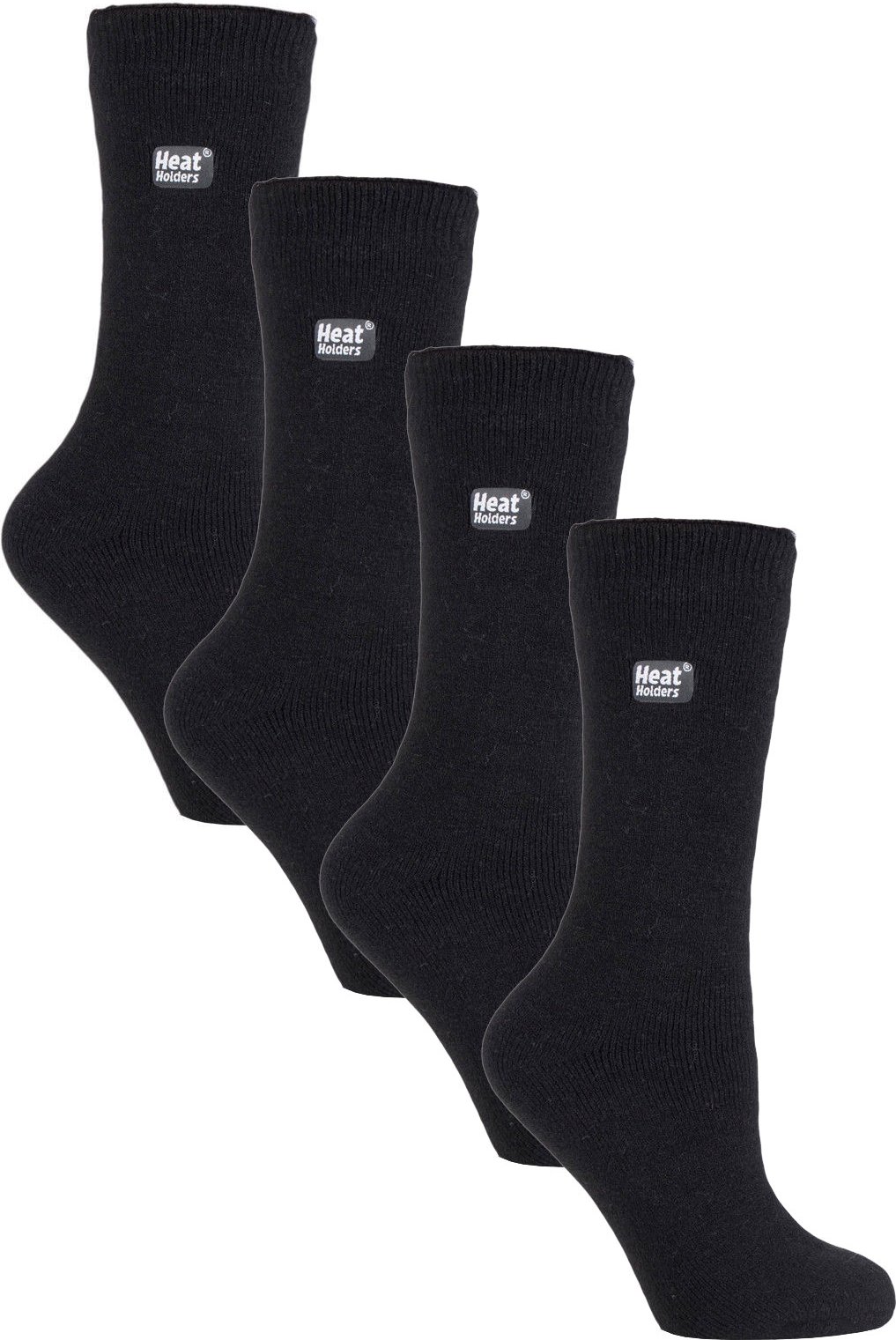 Heat Holders Ultra Lite - 4 Paar Multipack Ladies Thermal Socks | Ultra Thin Warm Socks for Dress Socks in Winter - Blac...
