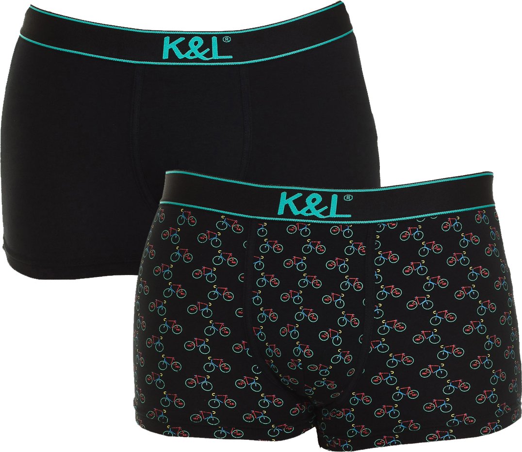 Pack-2 Atmungsaktive Boxershorts aus Stoff mit anatomischer Vorderseite KL2004 men