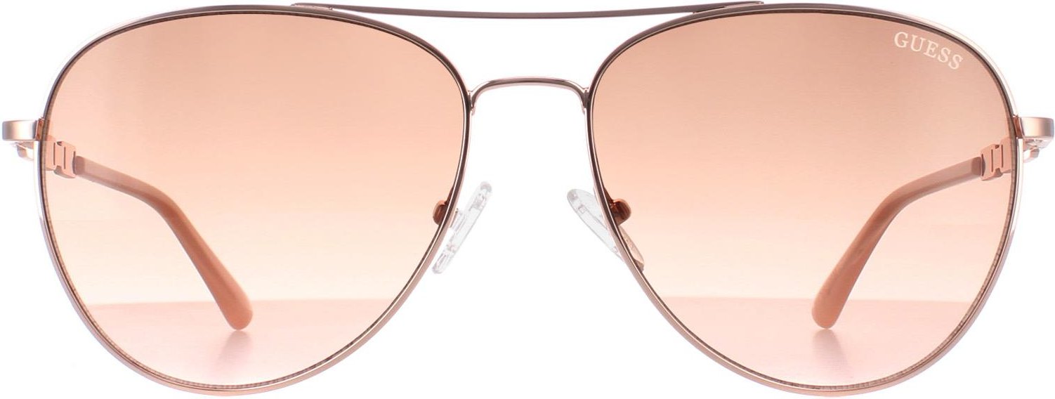 Guess Aviator Womens Glänzend Rose Gold Braun Gradient GF6143