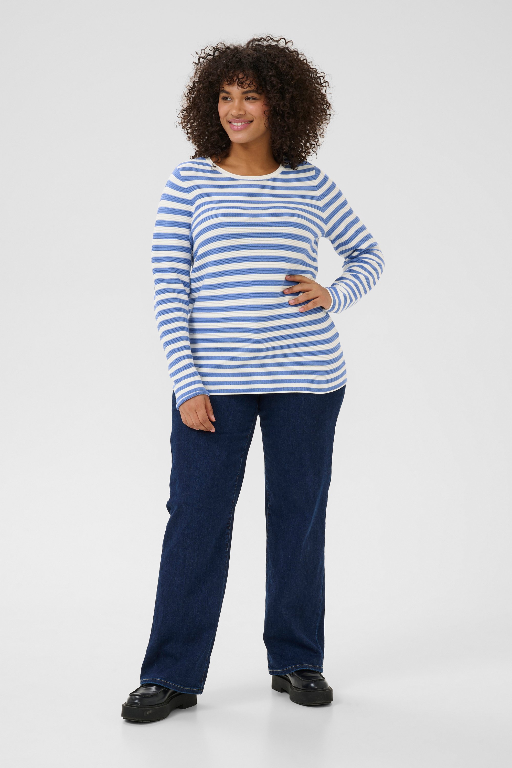 Strickpullover Regular fit blue white