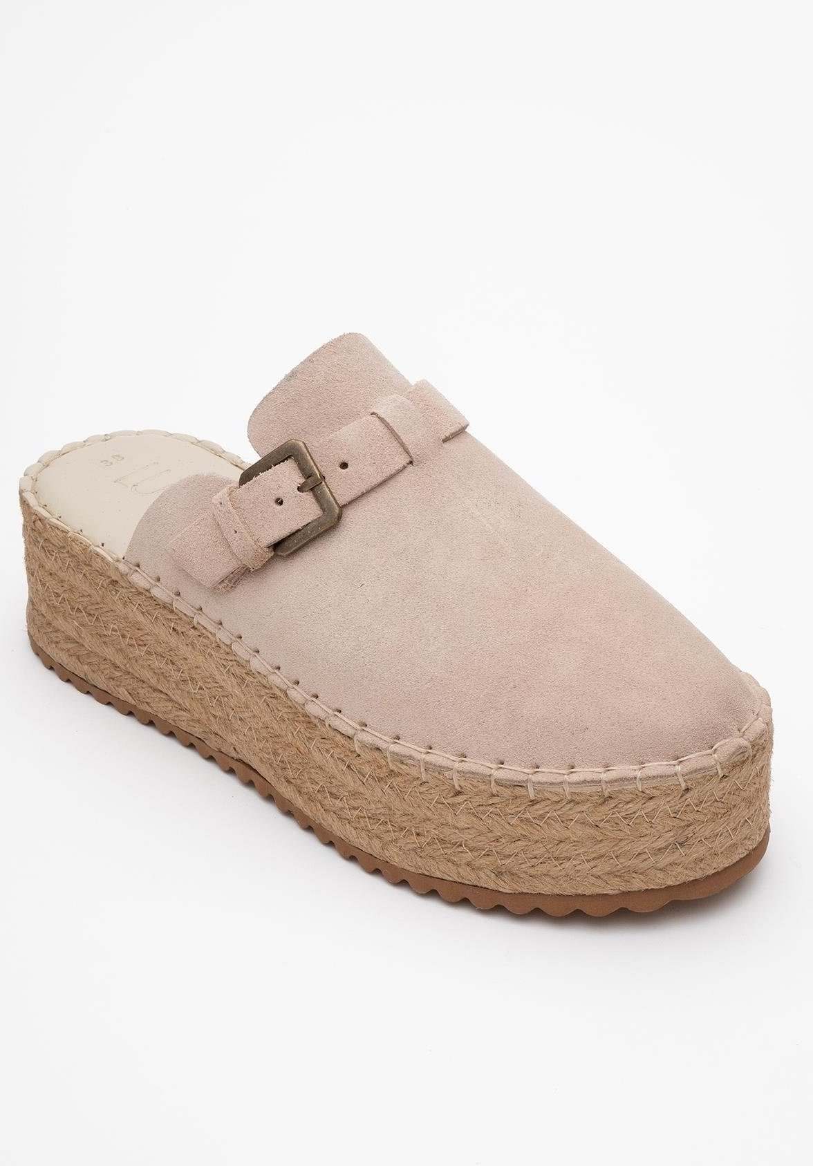 Novas Leder Plateau Espadrille Pantolette (Damen)