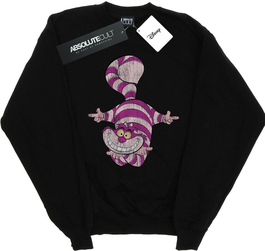 Disney - "Alice In Wonderland Cheshire Cat Upside Down" Sweatshirt für Herren (Schwarz)