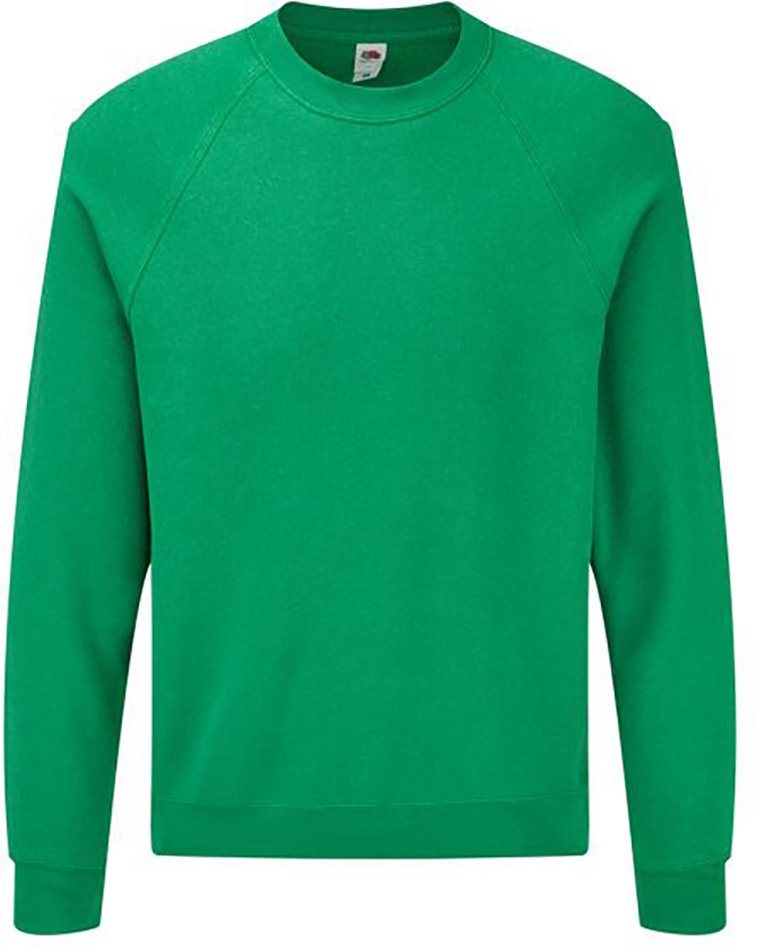 Fruit Of The Loom Erwachsene Unisex Classic Raglan Sweatshirt (Heather Green)
