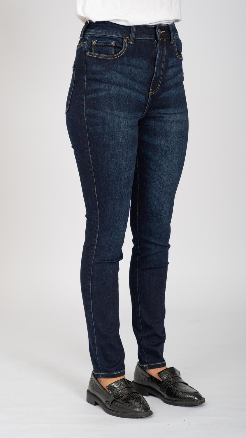 Thumbnail - Die Original Performance Skinny Jeans - Dunkelblauer Denim