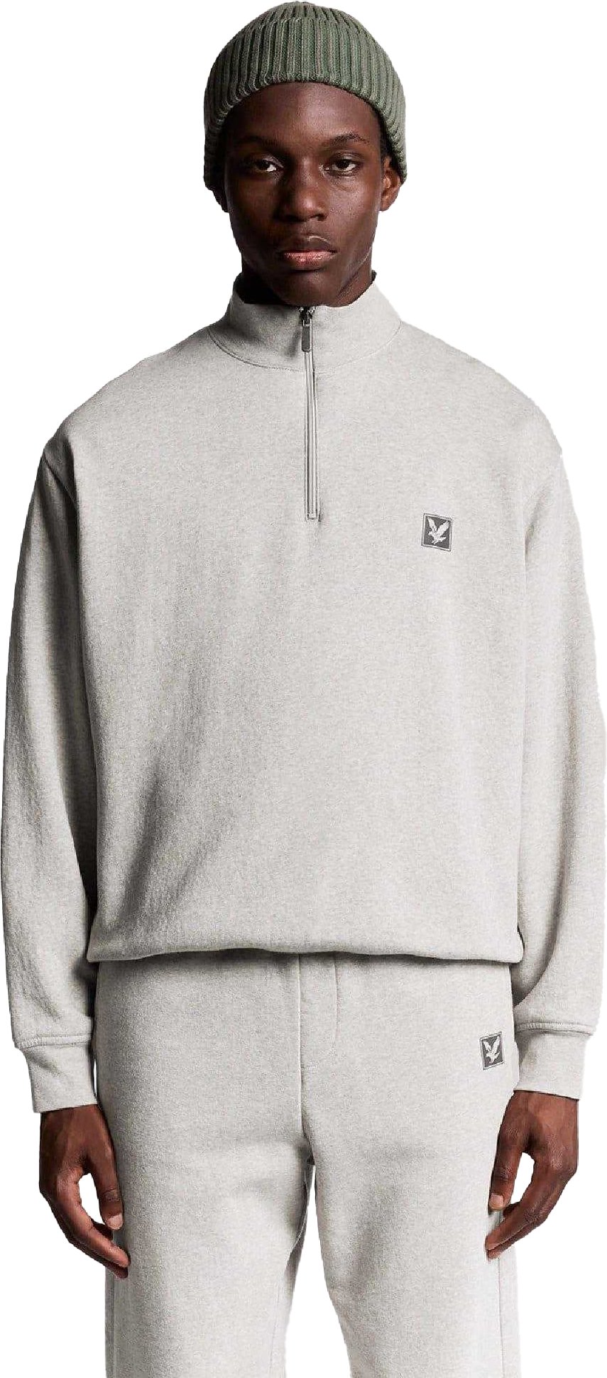 Lyle & Scott - Sweatshirt für Herren, mit kurzem Reißverschluss (Beige)