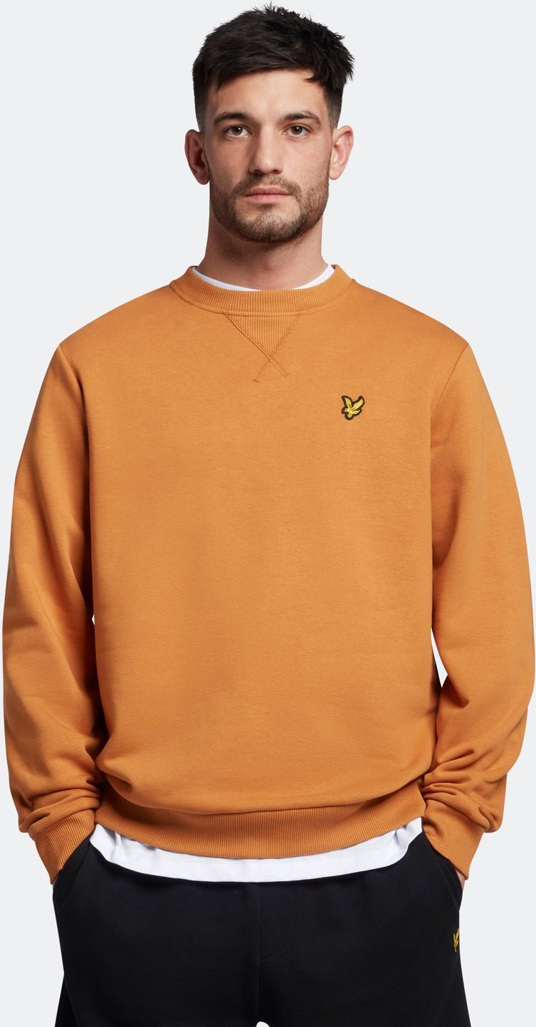 Lyle & Scott Sweatshirt mit Rundhalsausschnitt in Orange