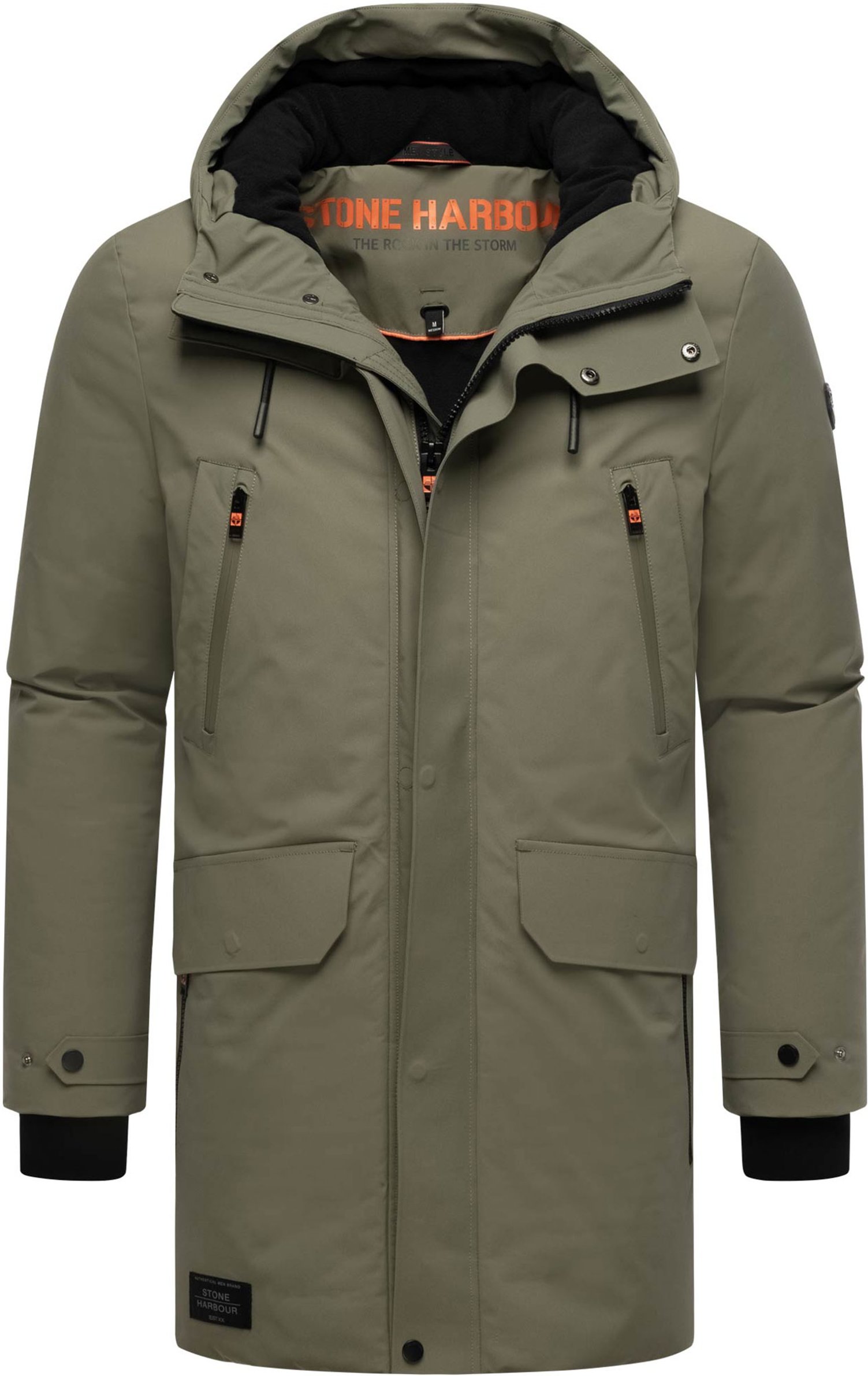 Stone Harbour Herren Winterparka Kitraan mit Magnetverschluss & Fleecefutter