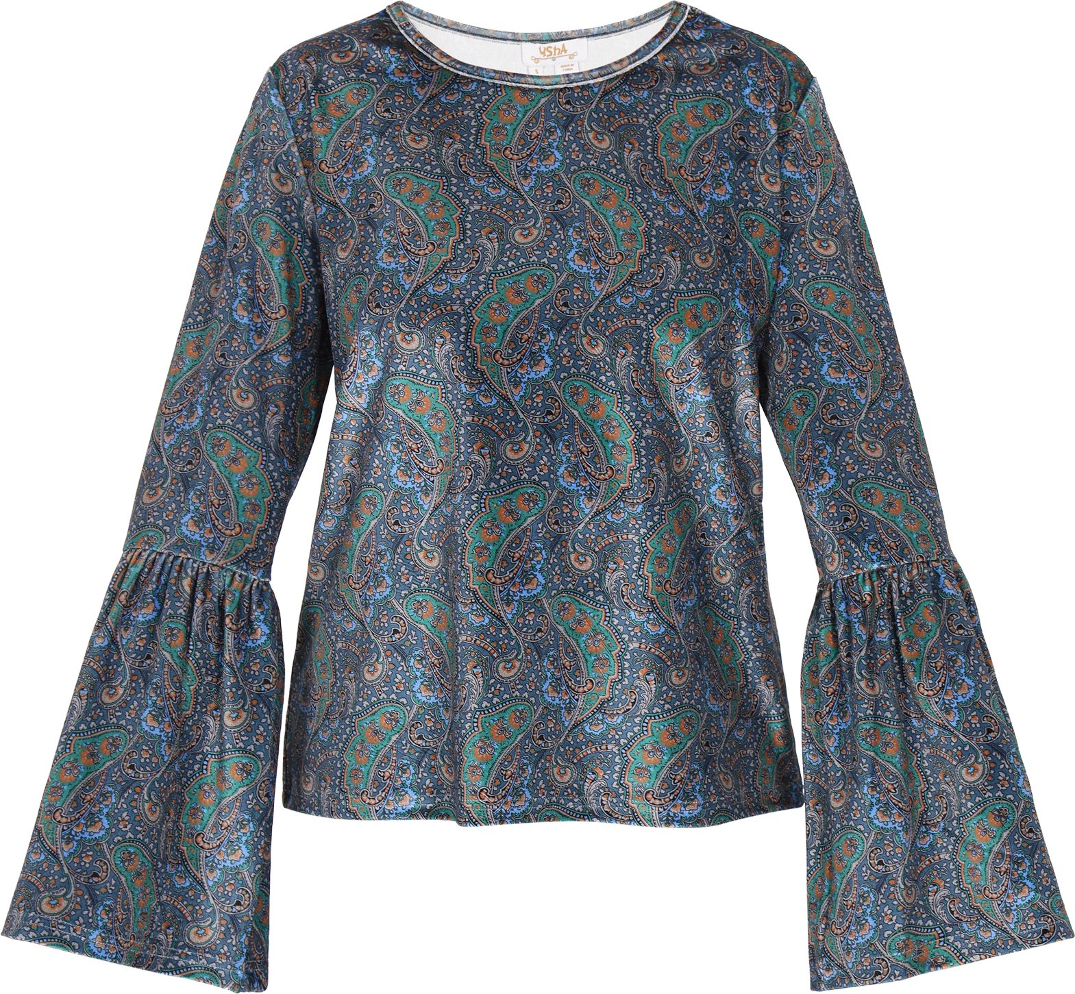 usha Bluse Frauen blau mehrfarbig