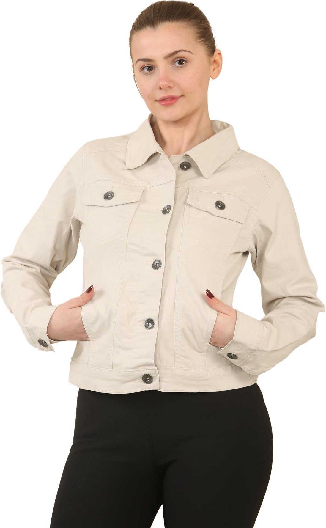 Enzo | Womens Stretch Denim Jacke