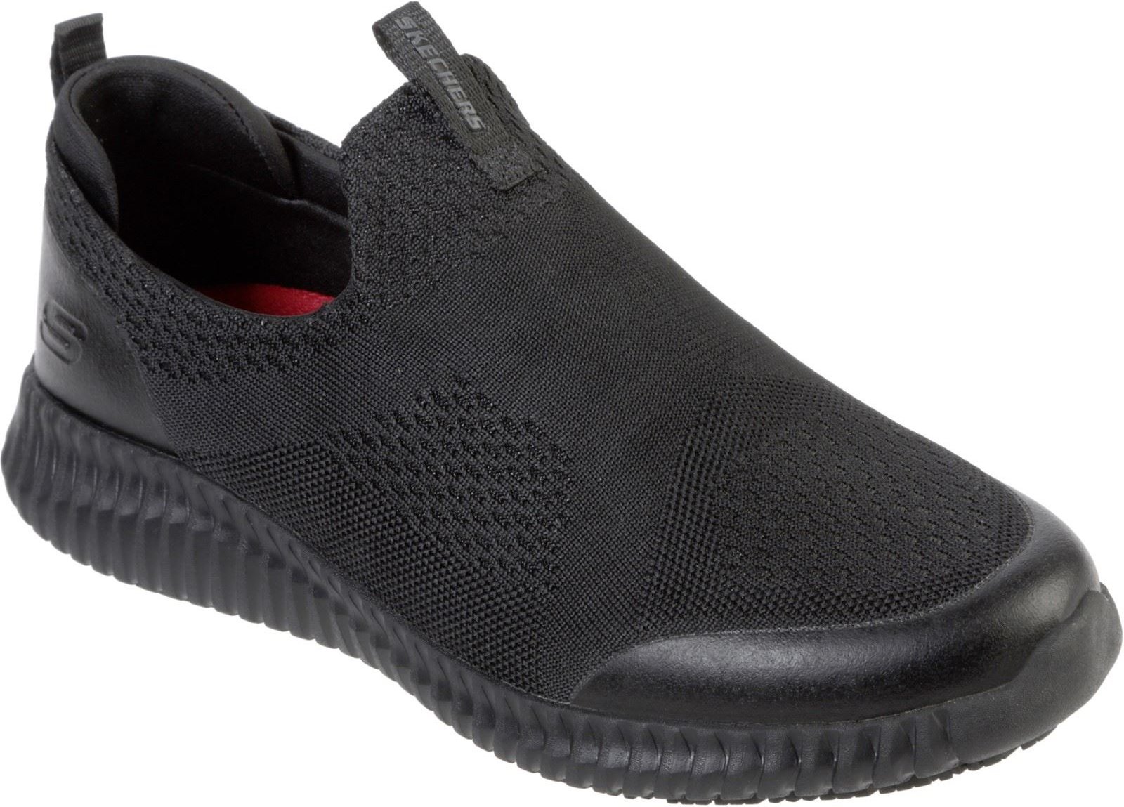 Skechers Workwear Cessnock Textile Herrenschwarze Sneakers