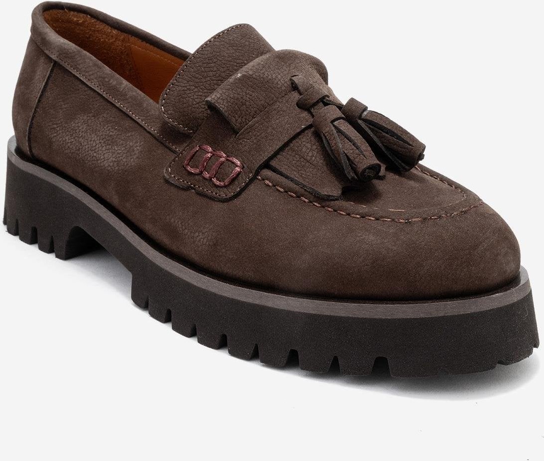 Poen Leder Quaste Loafer Damen