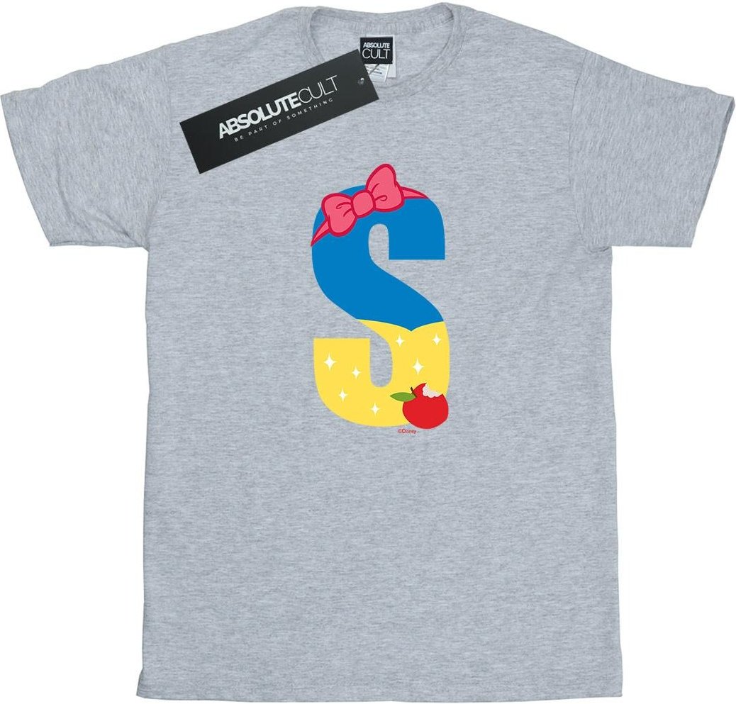 Disney - "Alphabet S Is For Snow White" T-Shirt für Mädchen (Grau)