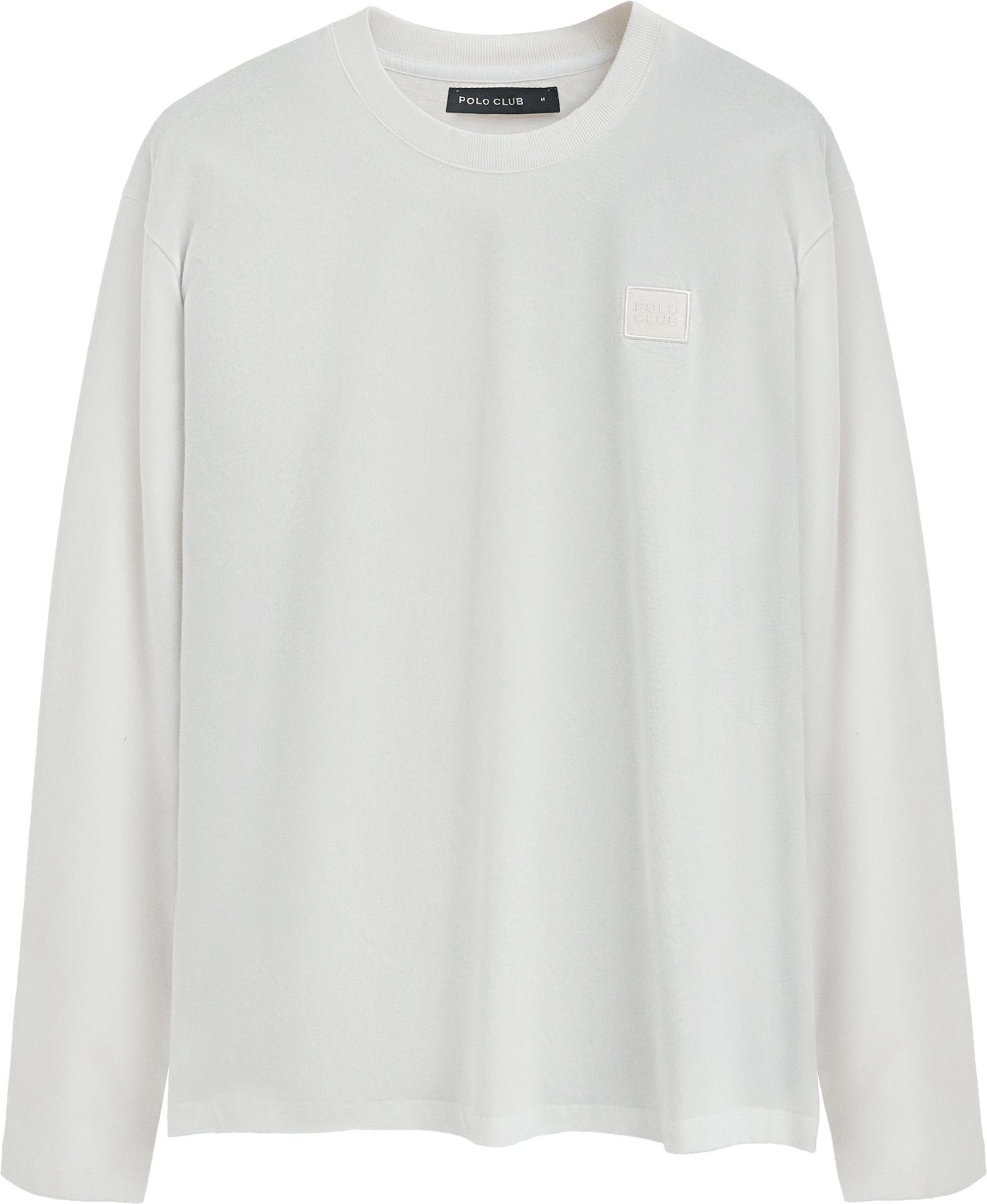 T-Shirt weiß mit langen Ärmeln und Polo Club-Patch