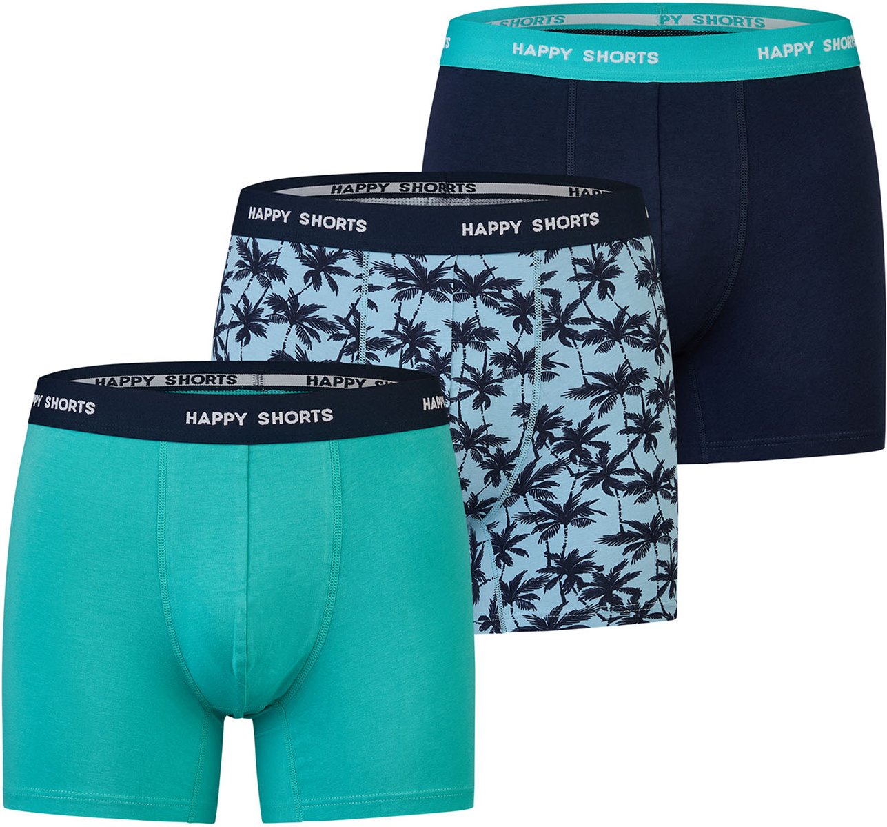 Happy Shorts Herren Trunk JerseyUnterhose, Unterwäsche, Boxer Trunk