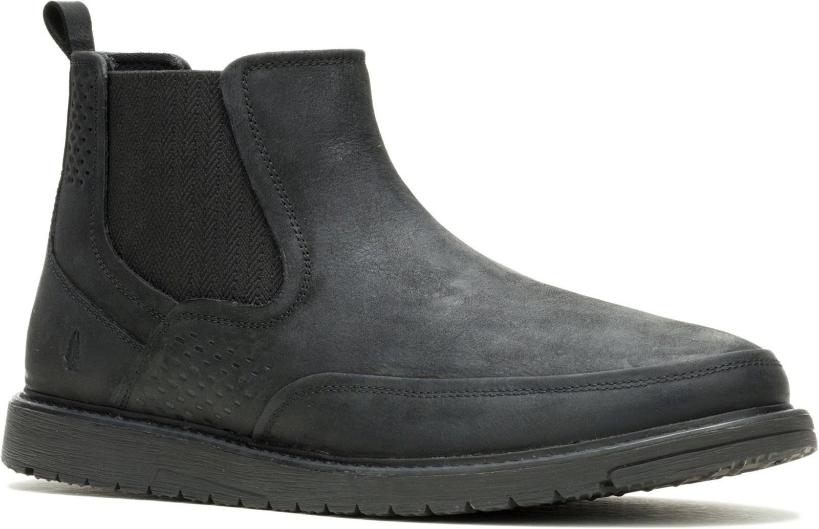 Hush Puppies Jenson Leder Herren Schwarz Stiefel