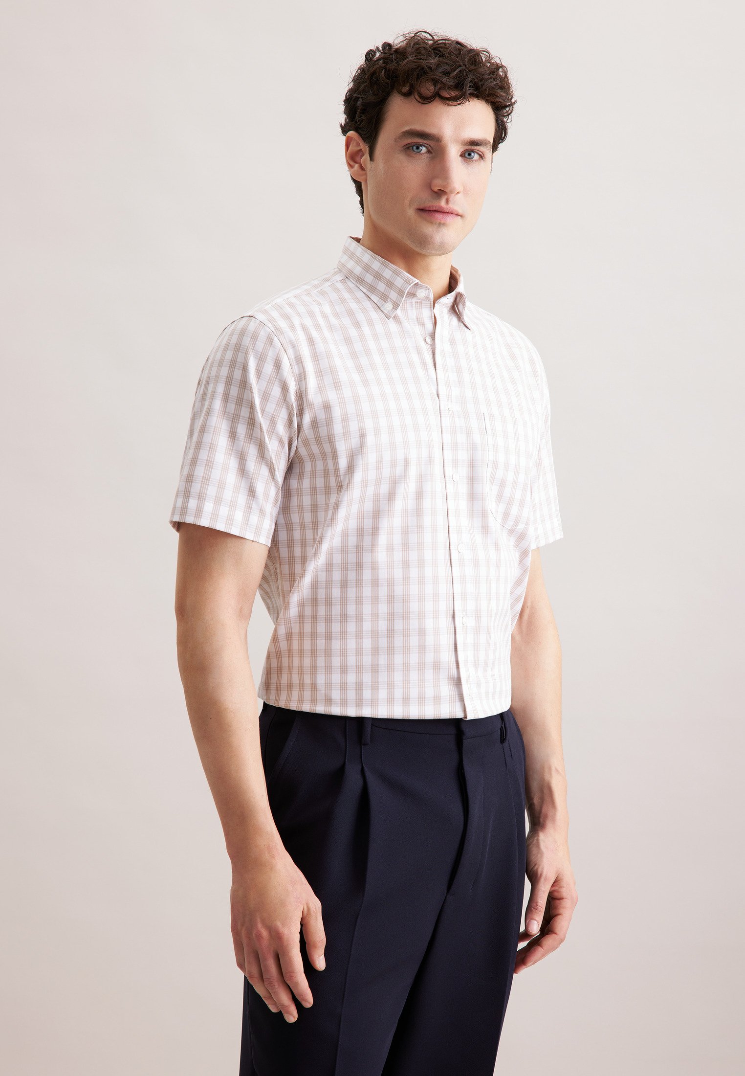 Business Hemd Herren Beige