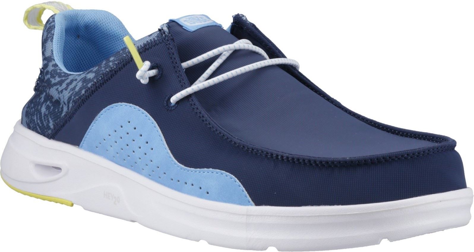 HEYDUDE Wally Hey2O Aktive Polyester Herren Mokassins in Sargasso Blau/Alaskan Blau