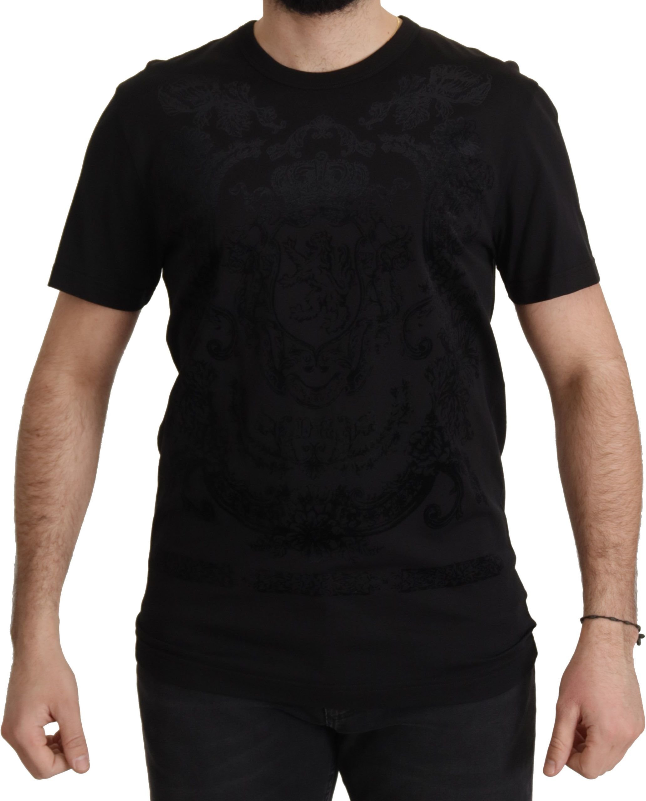 Schwarzes Samt Wappen T-Shirt Tsh7974