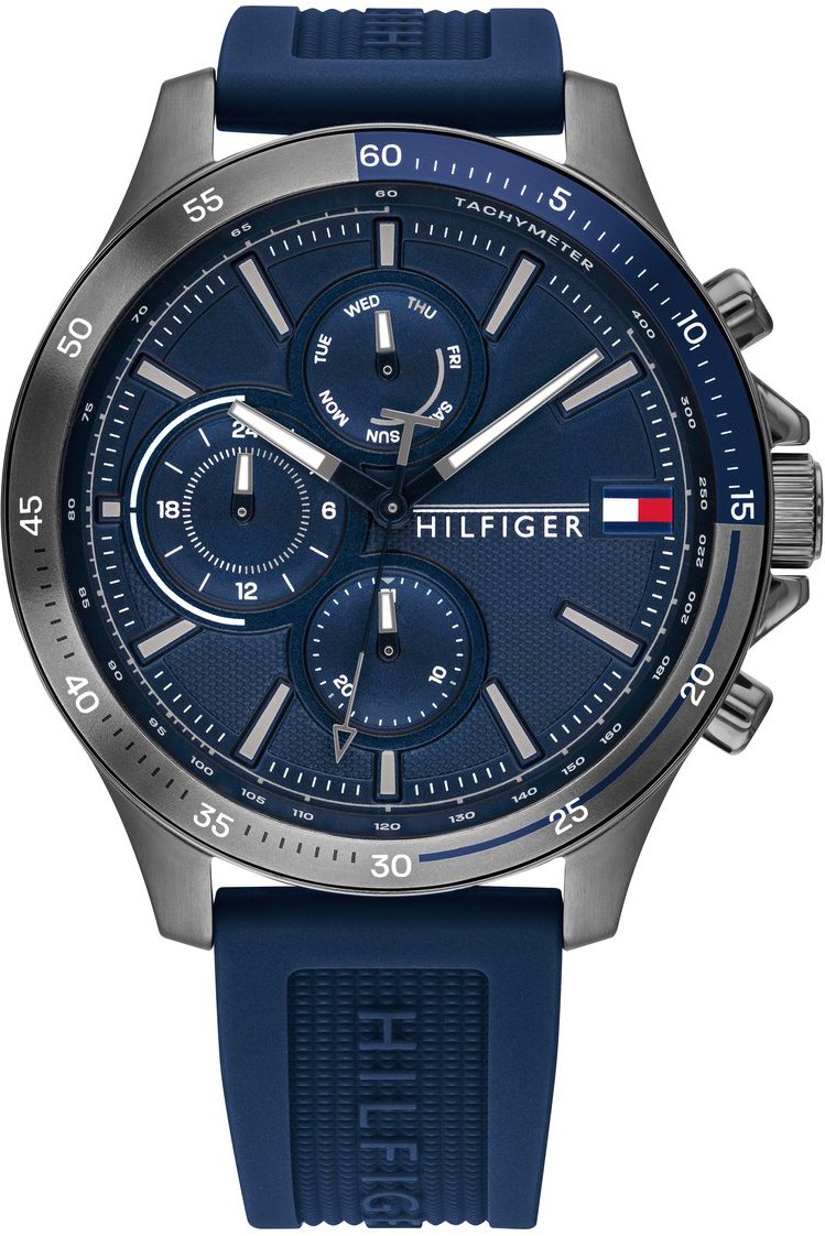Tommy Hilfiger Bank Herren Blau Uhr 1791721