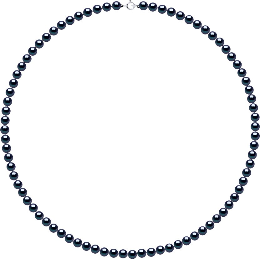 DIADEMA - Halskette - Echte Süßwasserperlen - Schwarzer Tahitian Style